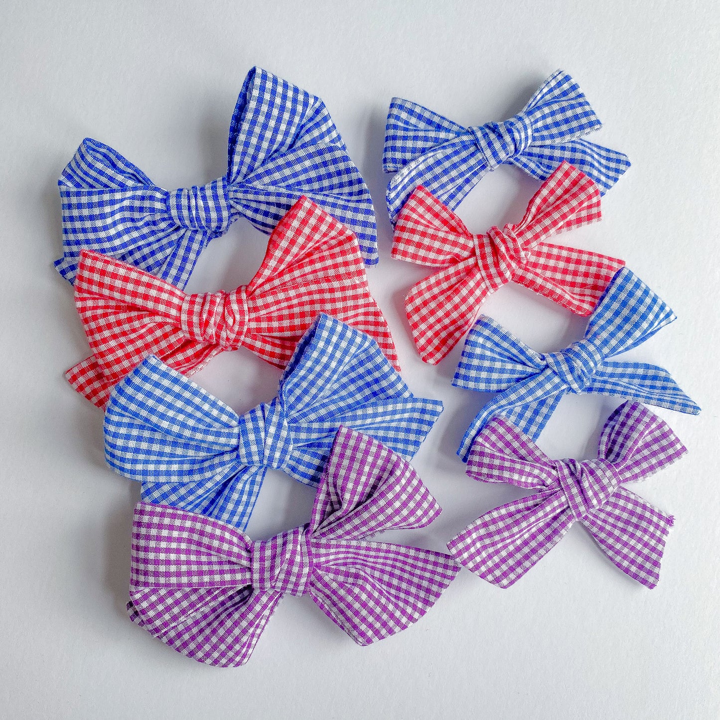 School Gingham Bow Strips