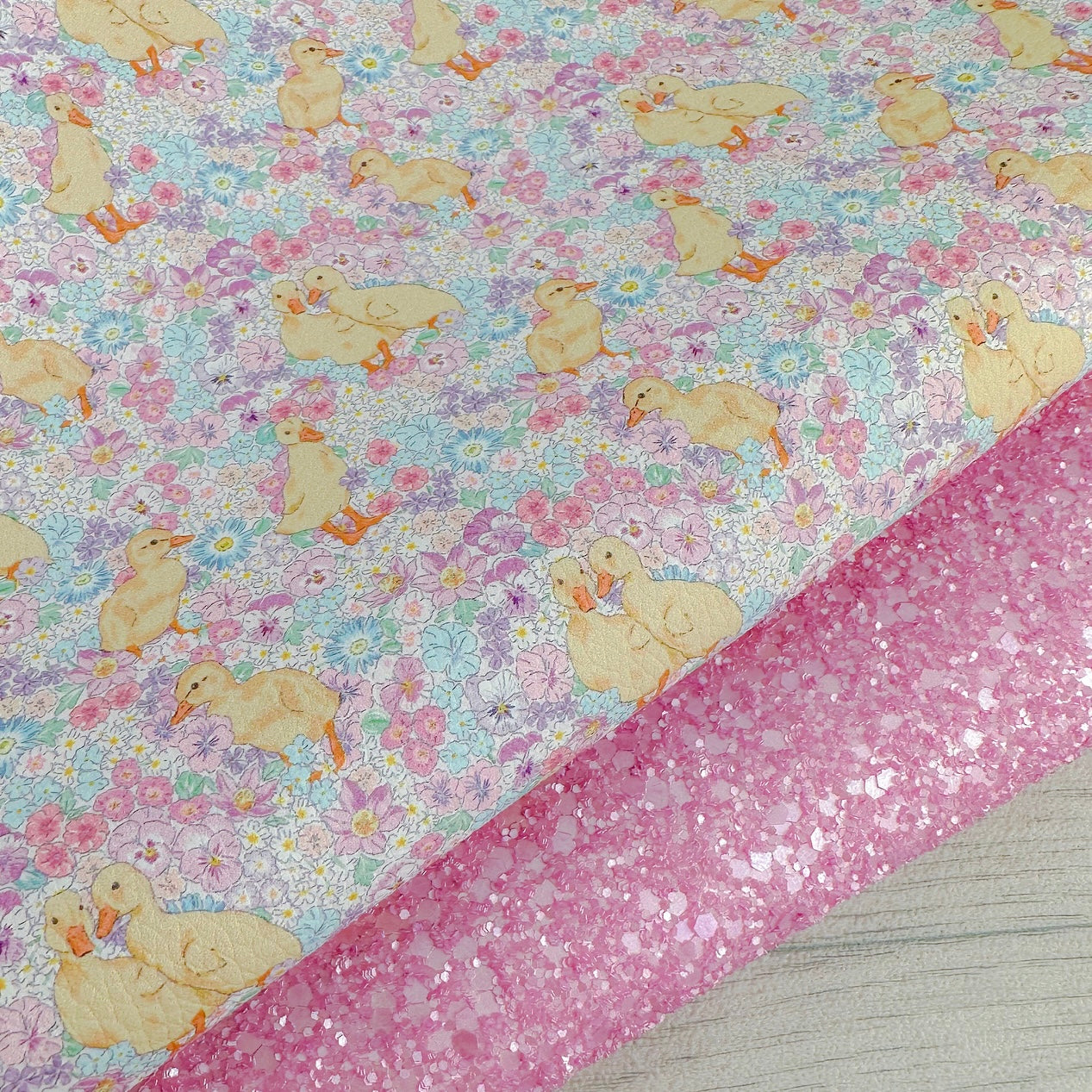 Ditzy Floral Rainbow Duckings Duo