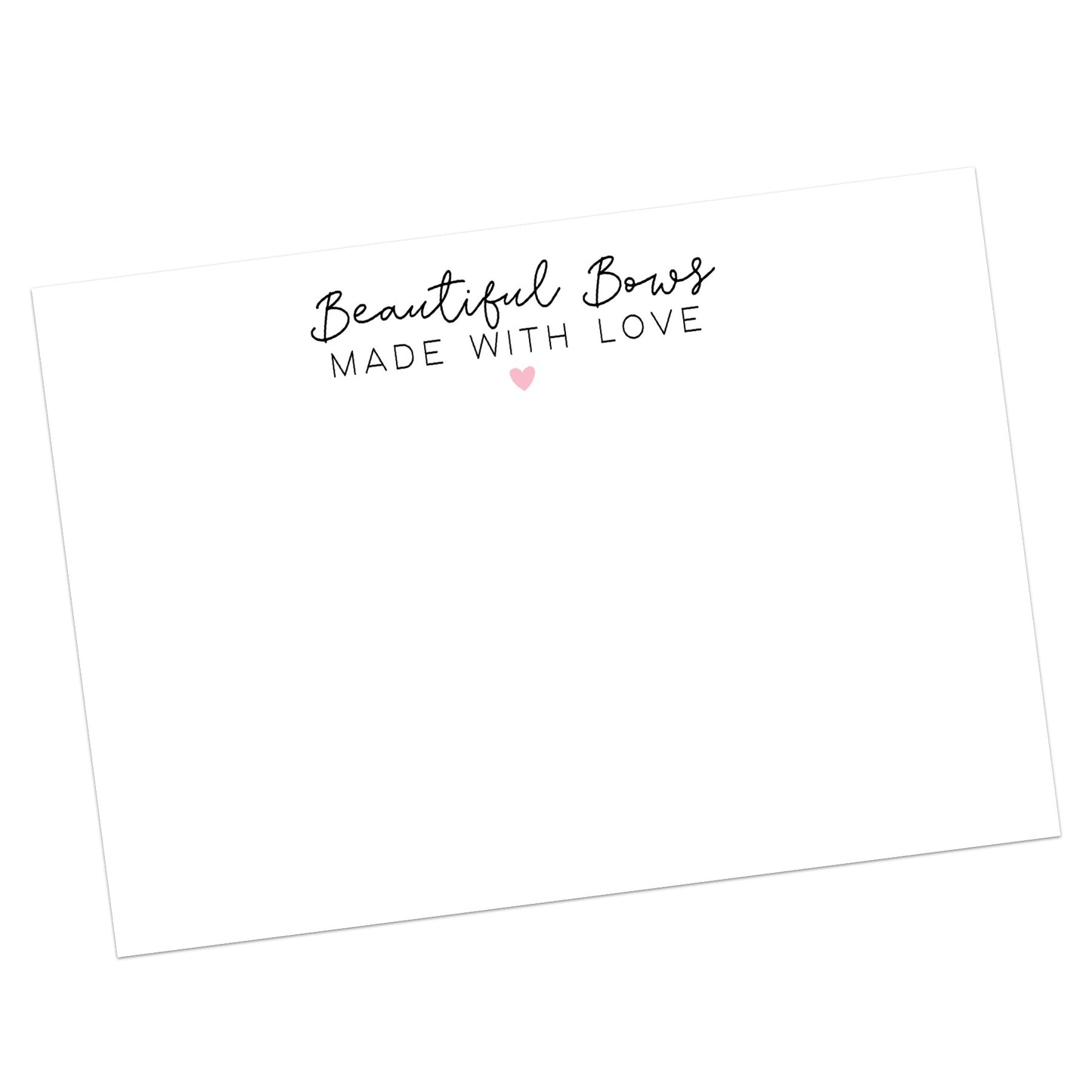Nylon Headband Beautiful Bows Made With Love White Bow Display Cards