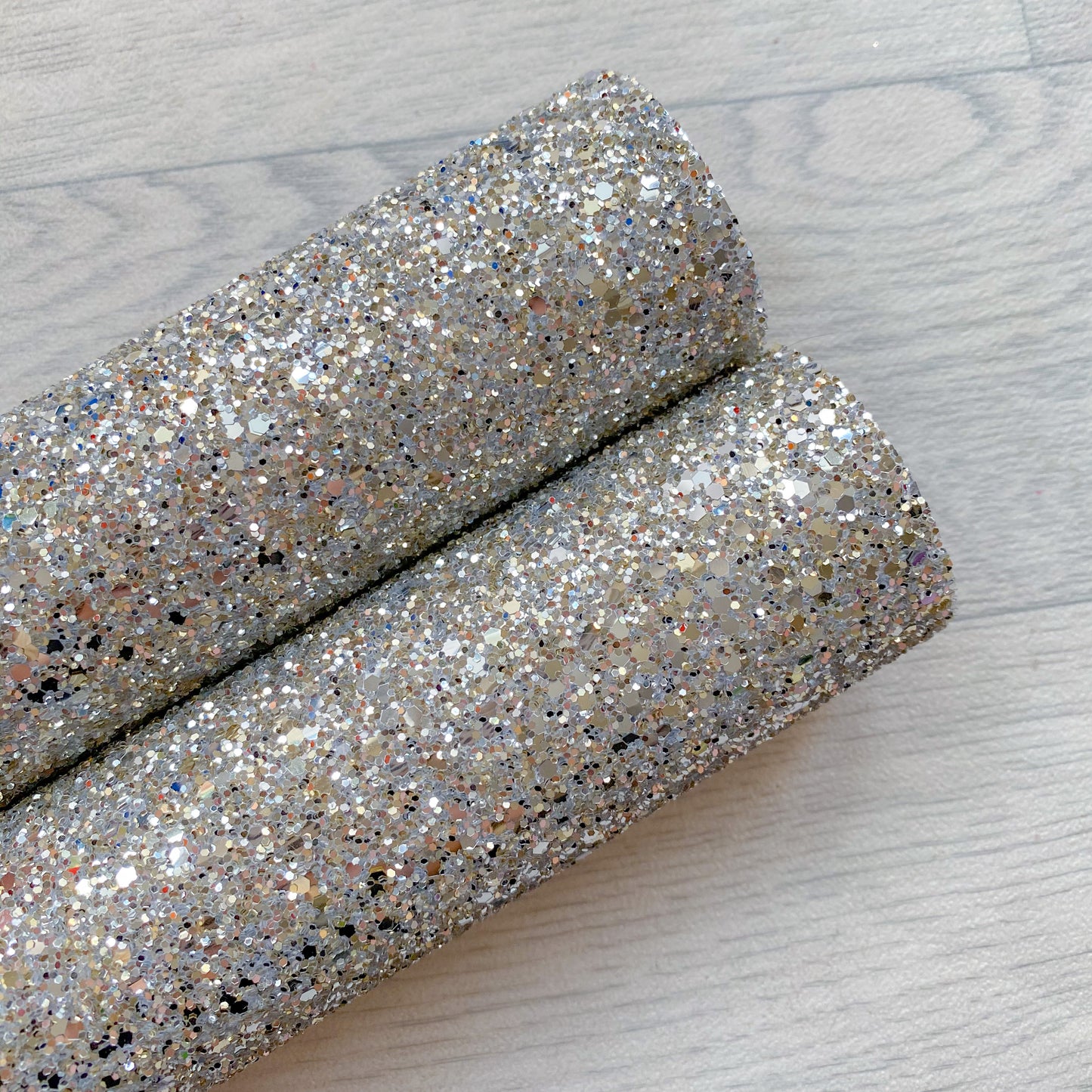 Silver gold chunky glitter fabric A4 sheet bow crafts