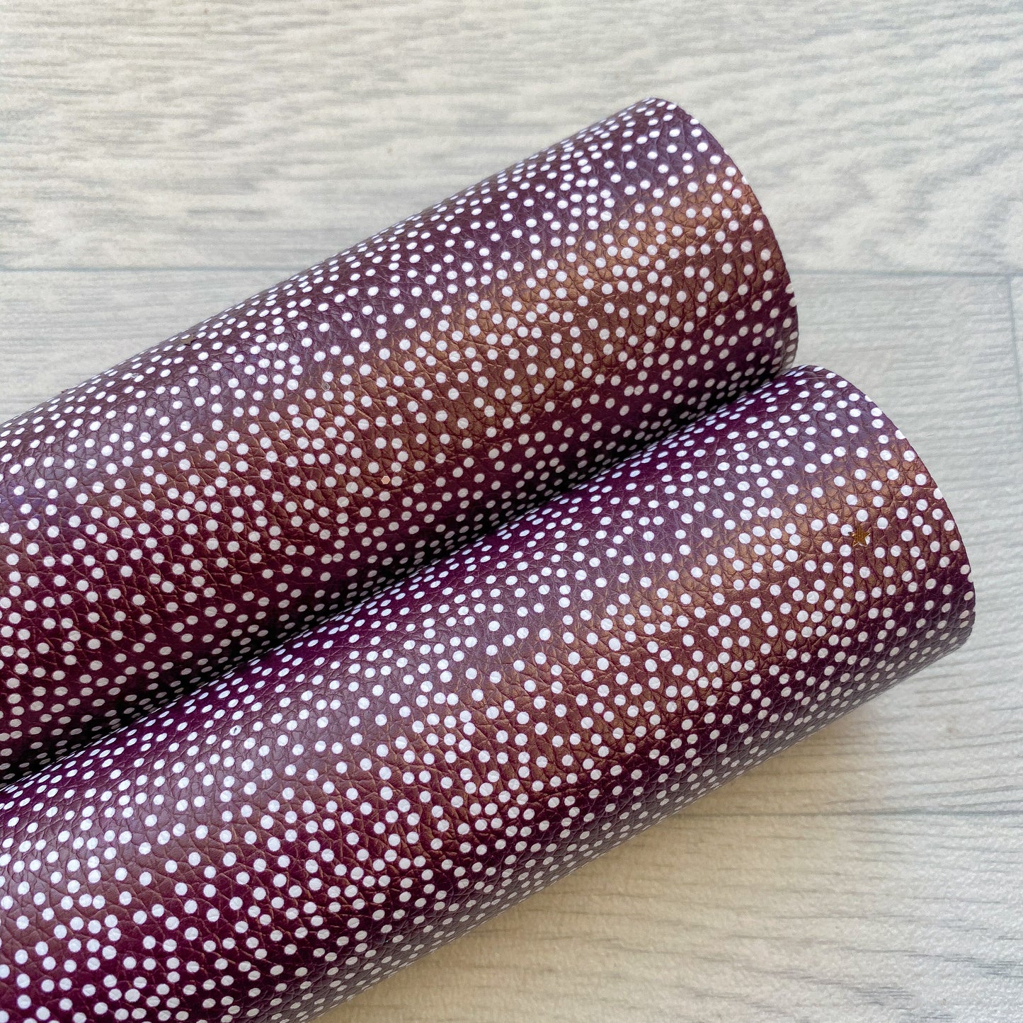 Wine Polka Dot Leatherette