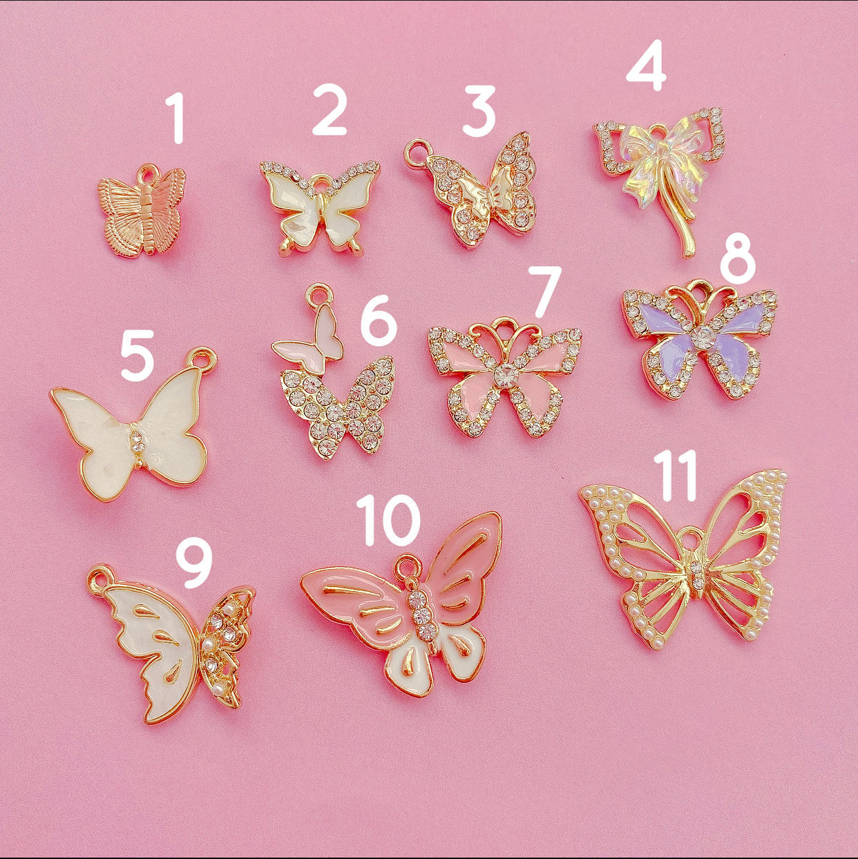 Gold Butterfly Charms