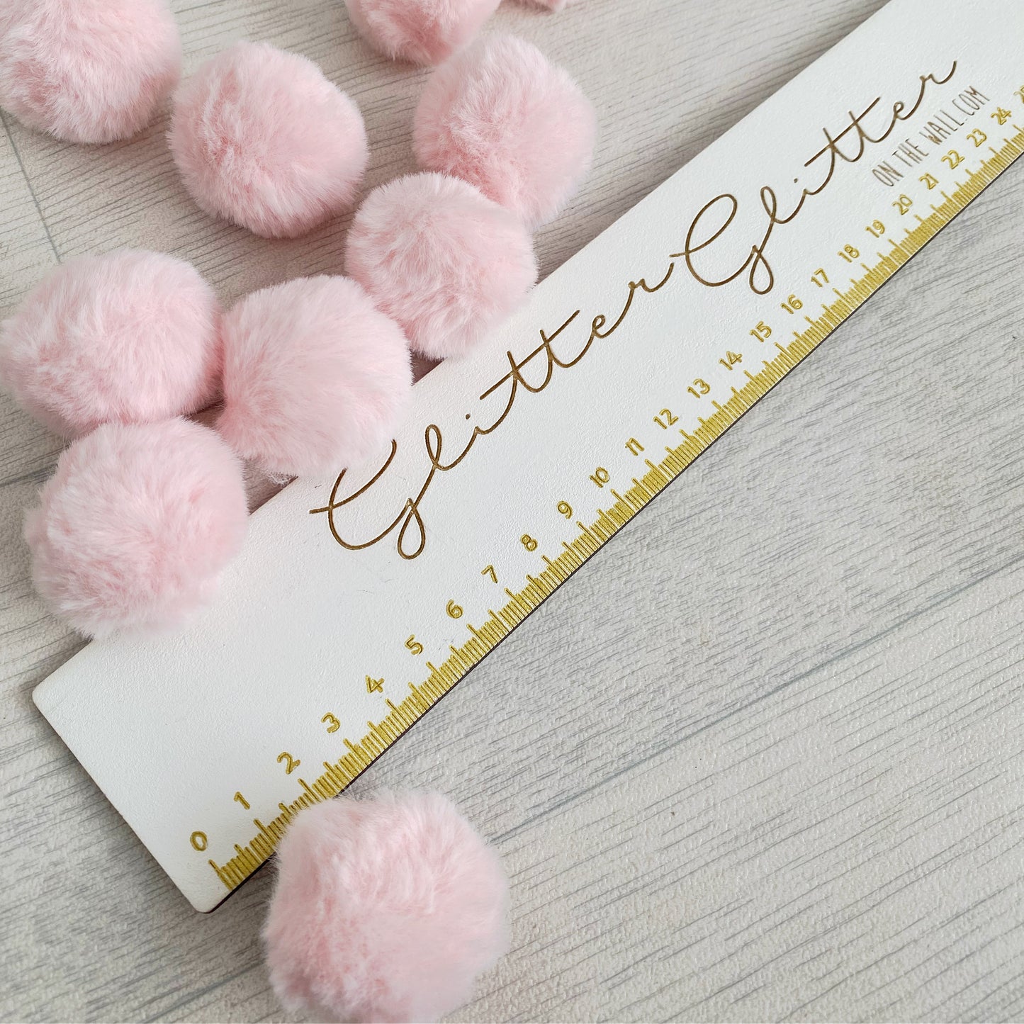 Pink Luxury Faux Fur Pom Pom Bunny Tails