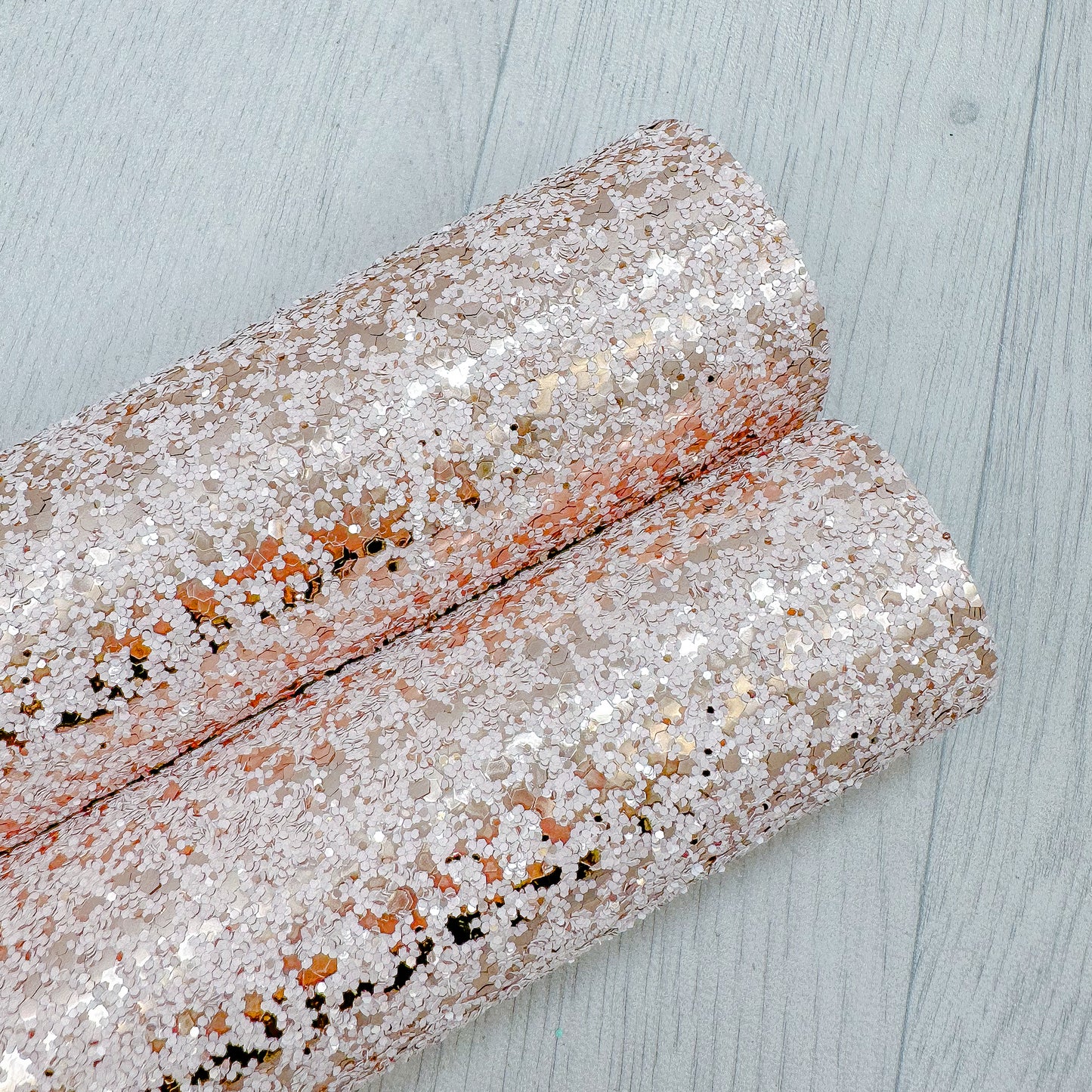 Nude Matte Rose Gold Sparkle Chunky Glitter