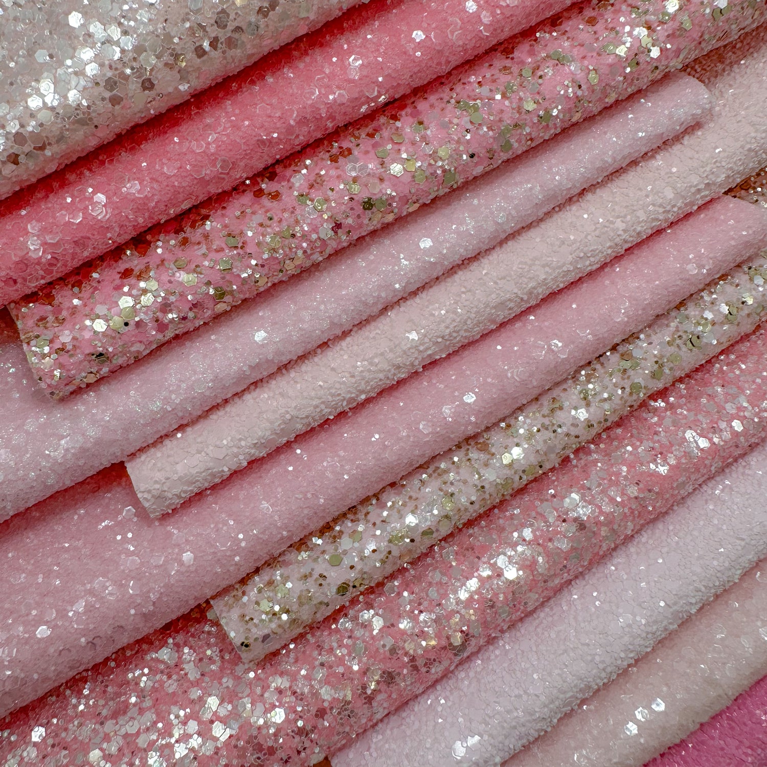 pink craft bow fabric chunky glitter material