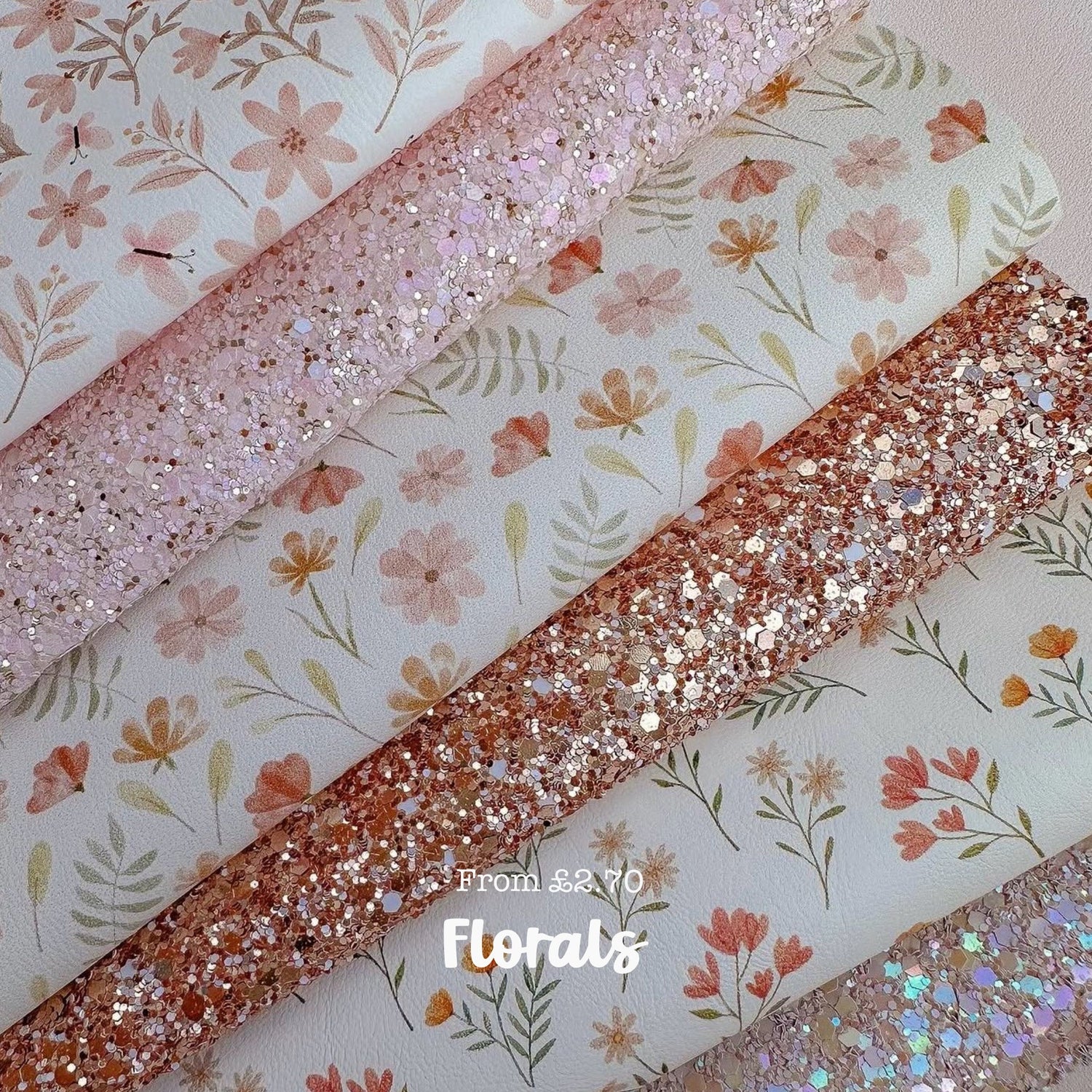 Floral Faux Leather