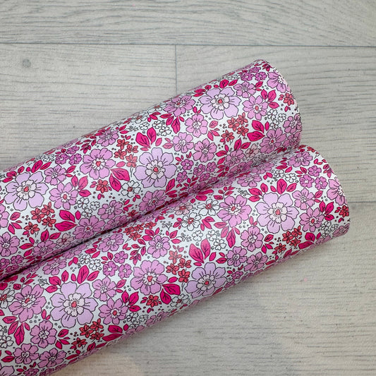 Valentines Bouquet Faux Leather Sheet