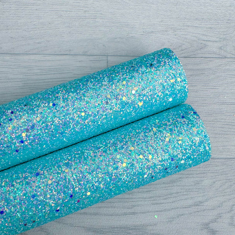 Neon Baby Blue Chunky Glitter