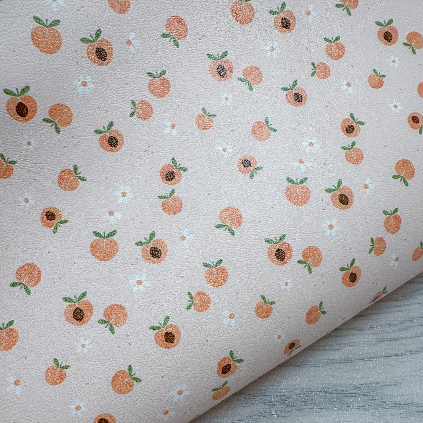 Peaches & Daisies Leatherette