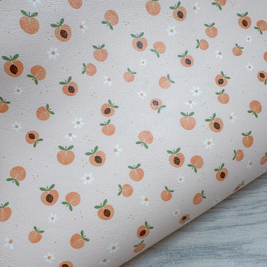 Peaches & Daisies Leatherette