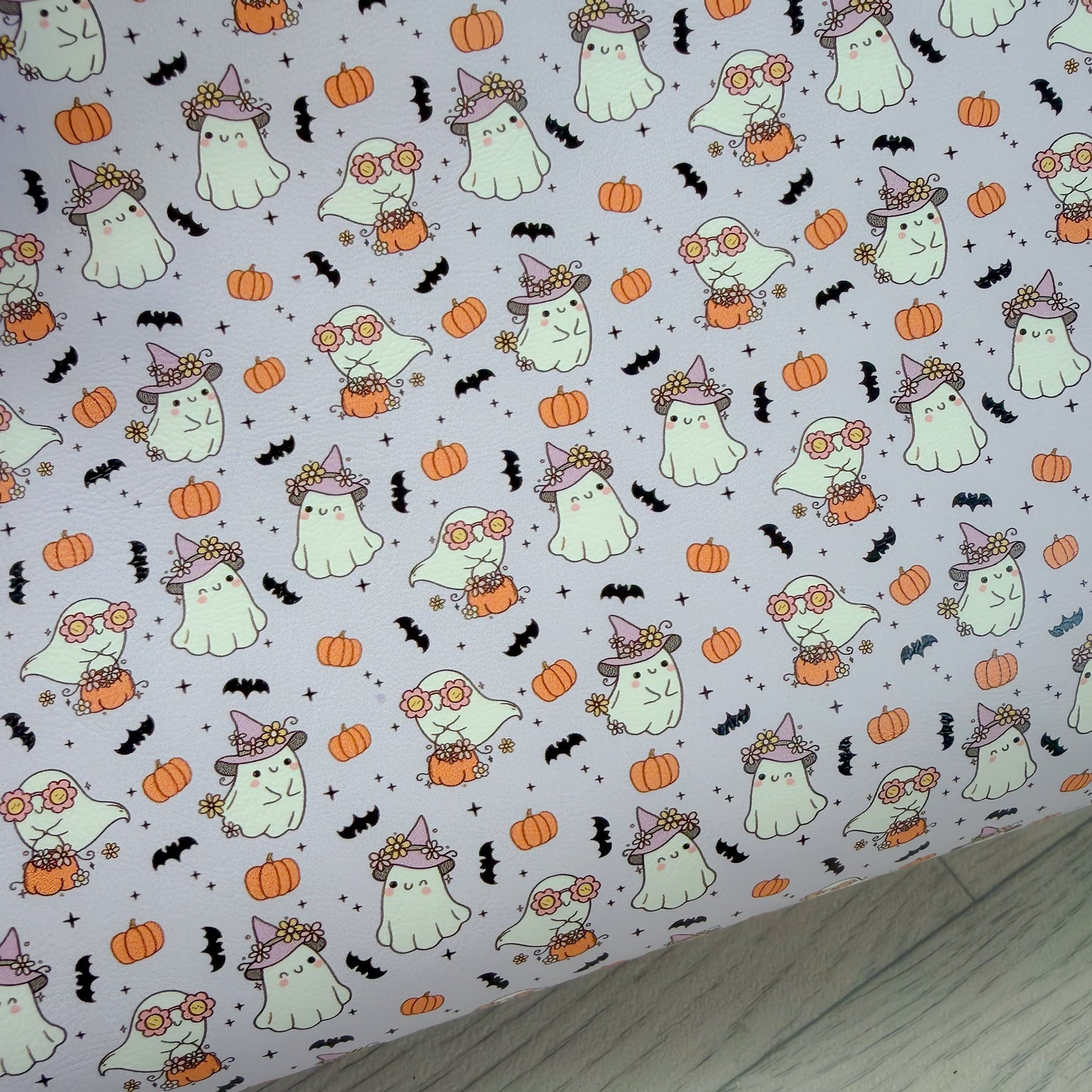 Groovy Ghosts Faux Leather Sheet