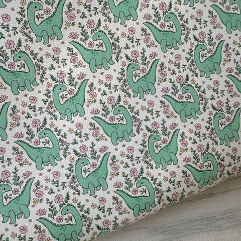 Cute Dino Blossoms Leatherette