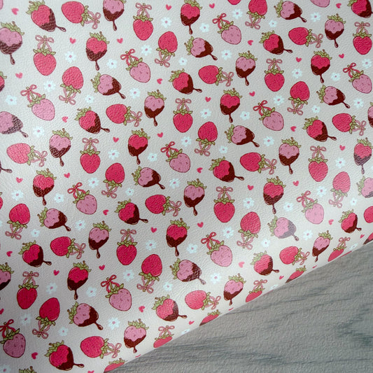 Chocolate Strawberry Leatherette