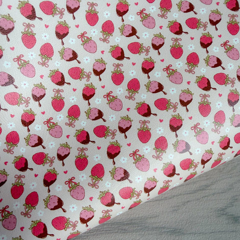Chocolate Strawberry Leatherette