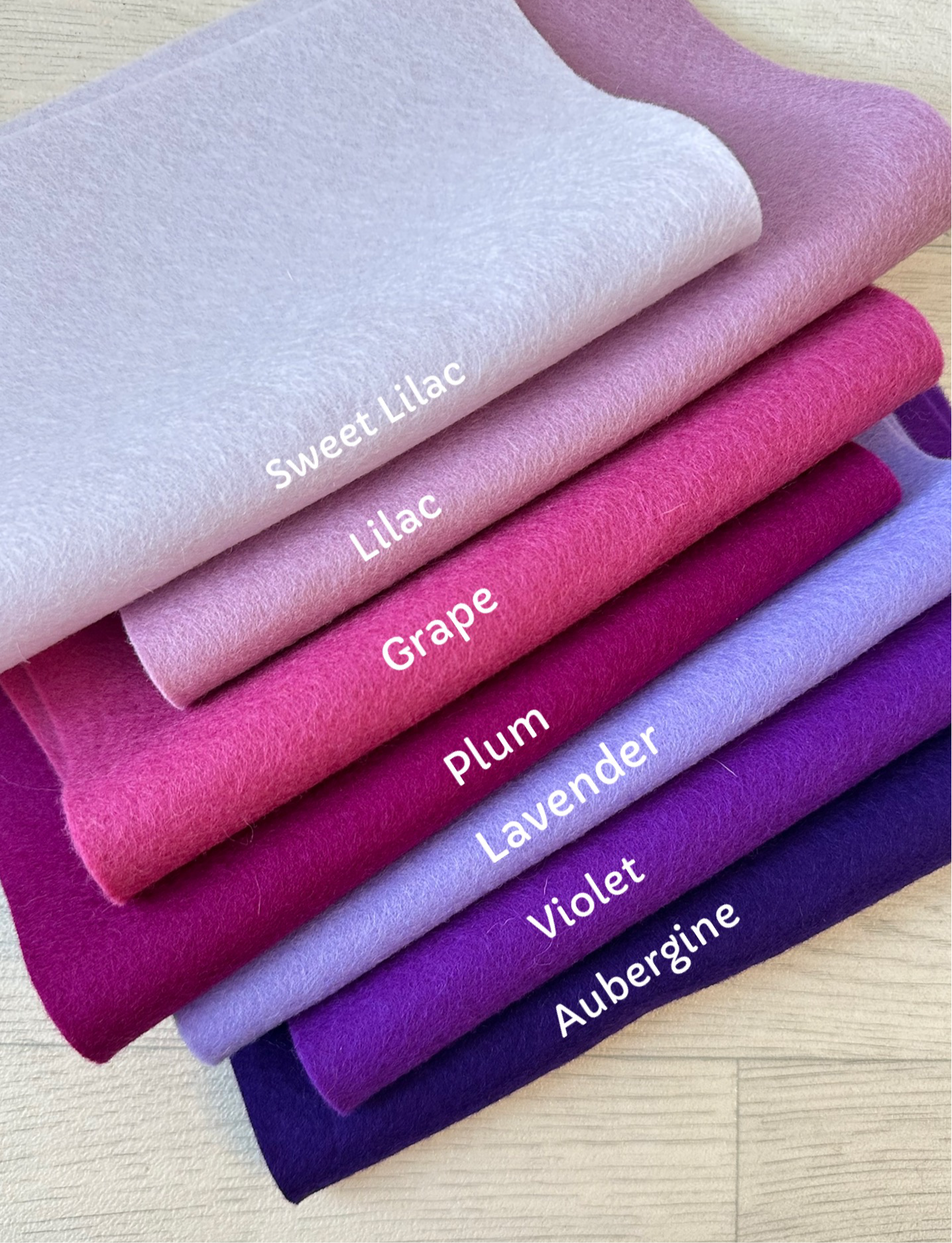 Grape 100% Merino Wool Felt