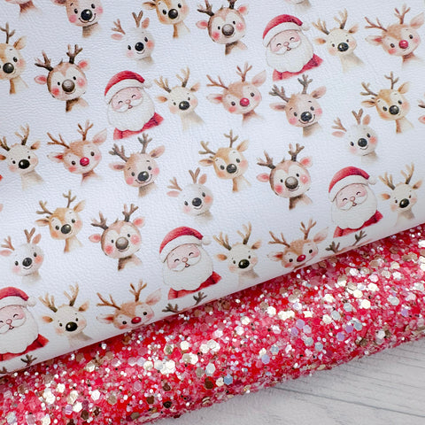 Santa & His Reindeers Glitter Duo