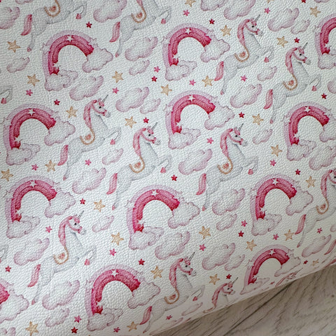Rainbows,Clouds &Unicorns Leatherette