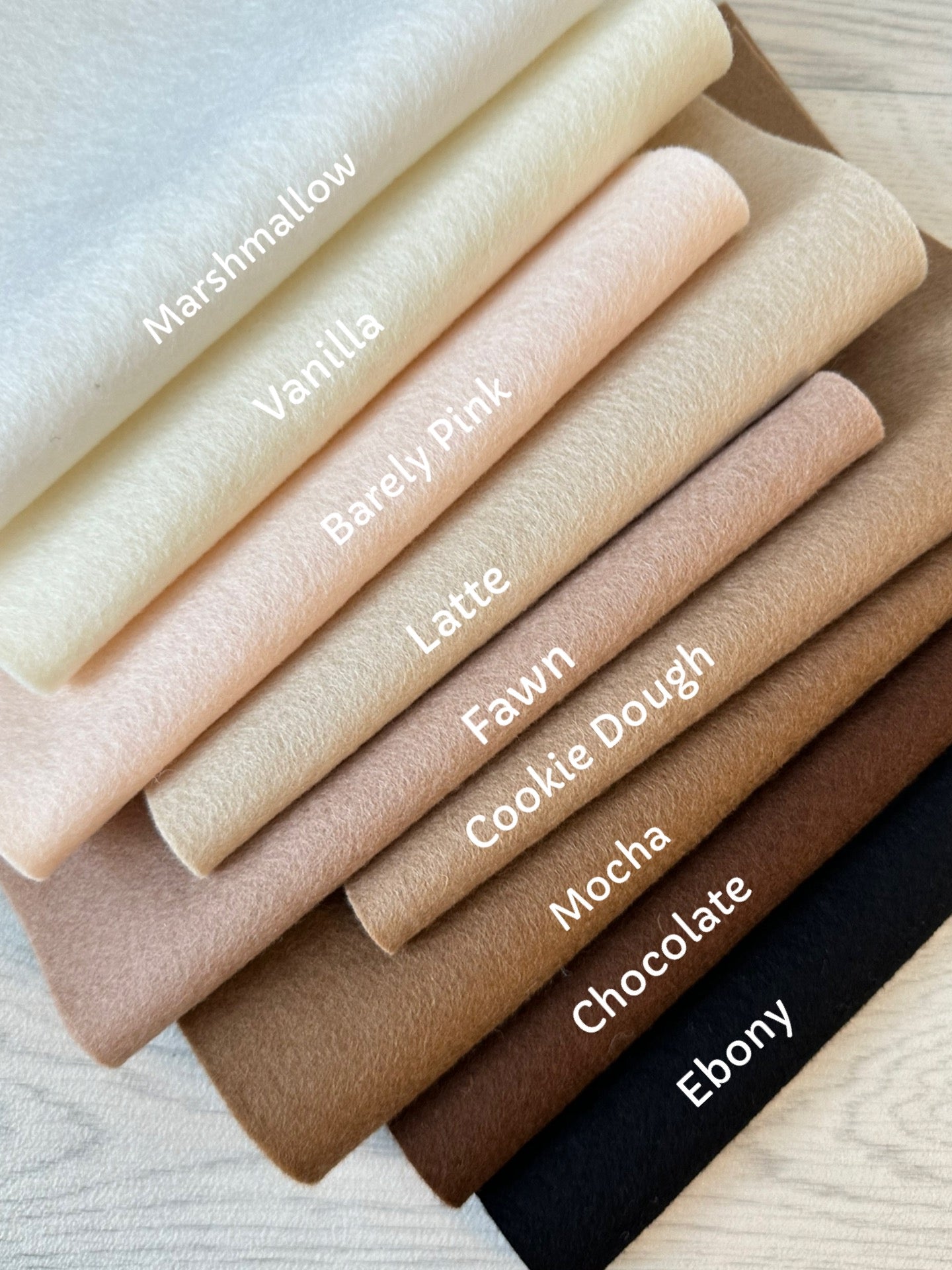 Caramel Brown 100% Merino Wool Felt