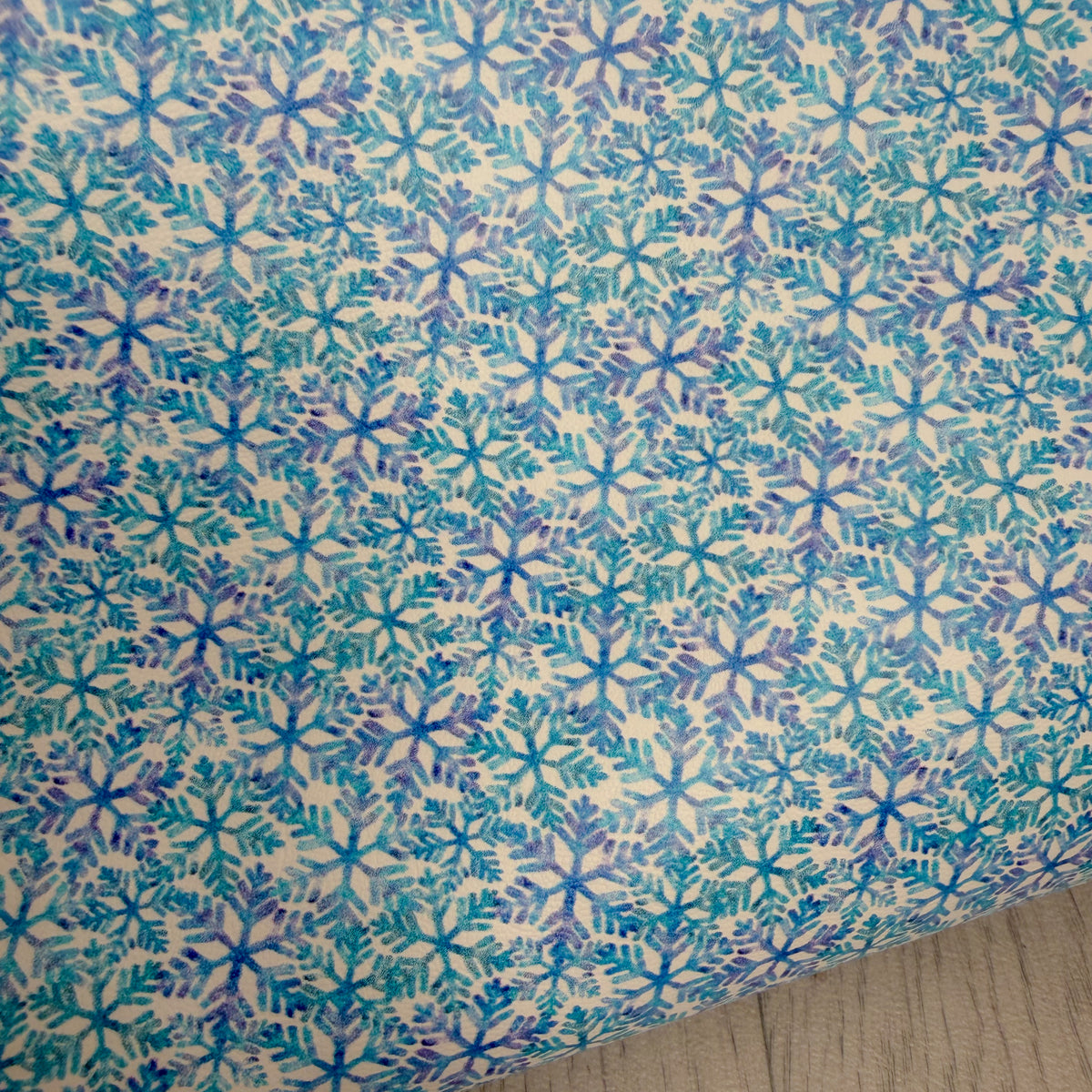 Snowflake Pattern Faux Leather Sheet