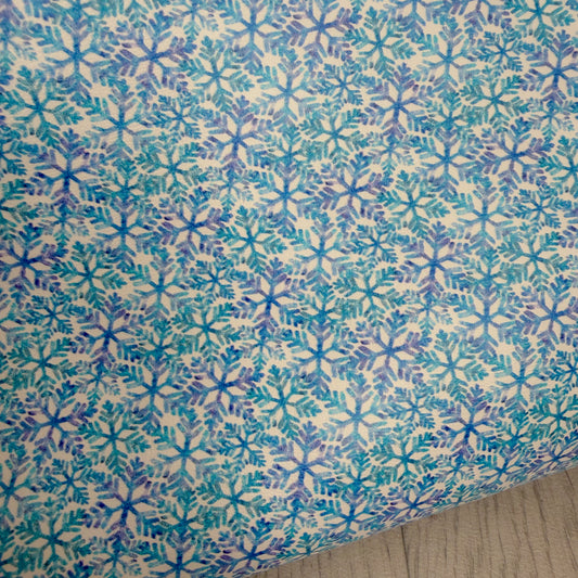 Snowflake Pattern Faux Leather Sheet