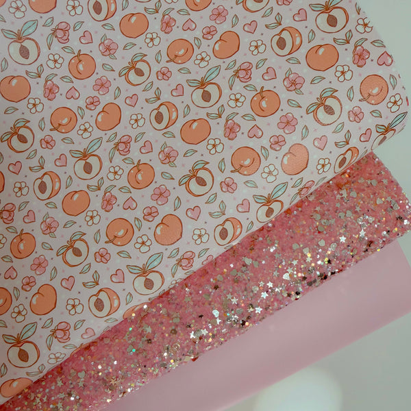 Sweet Peach Glitter Trio