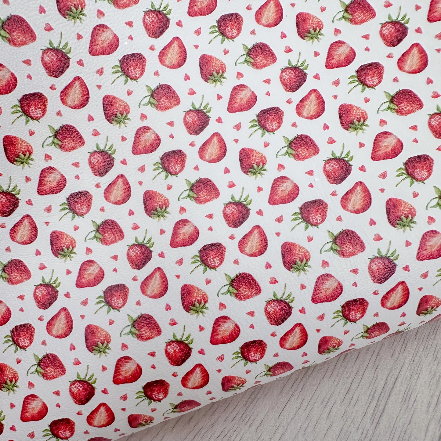 Strawberry & Hearts Leatherette