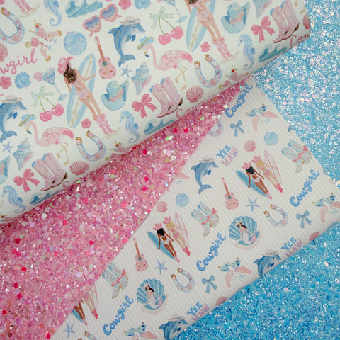 Cowgirl Beach Babe Glitter & Faux Leather Bundle