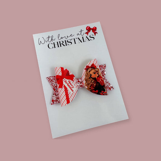 Christmas Girls Bow Loops