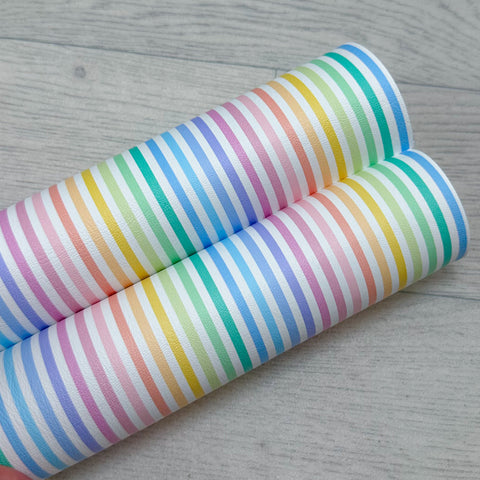 Rainbow Stripes Leatherette