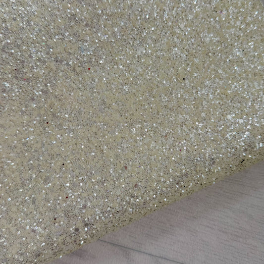 A4 Pastel Yellow Glitter Sheet