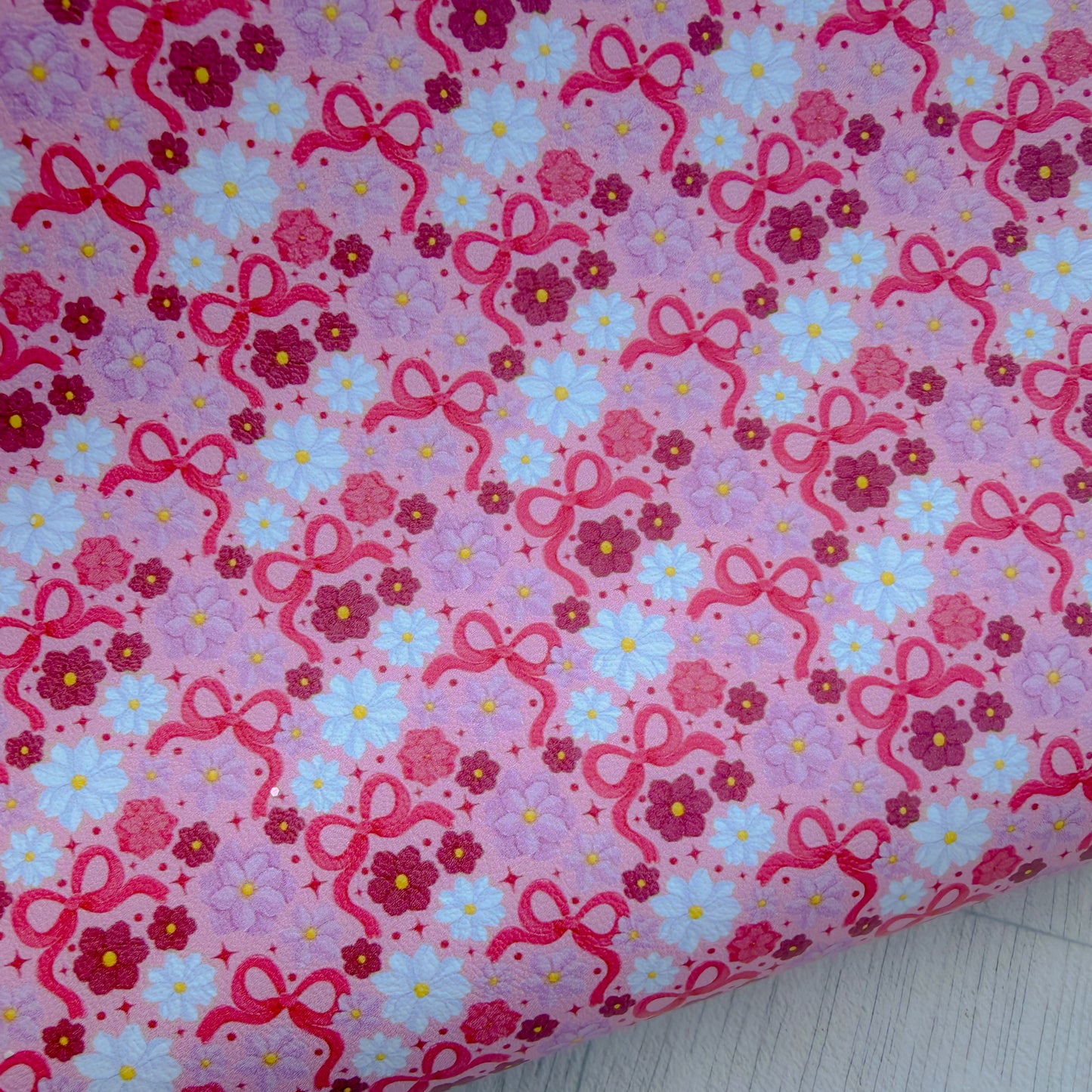 Plumberry Bow  Blossom Faux Leather