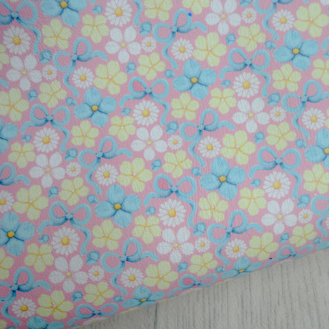 Lemon Blossom Blooms Faux Leather