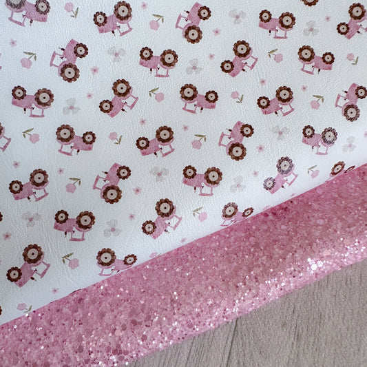 Pink Tractor Glitter Duo