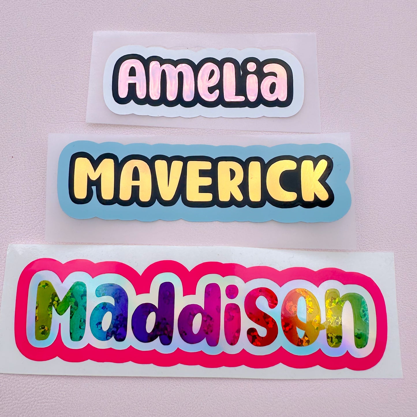 Personalised Bubble Vinyl Name Sticker