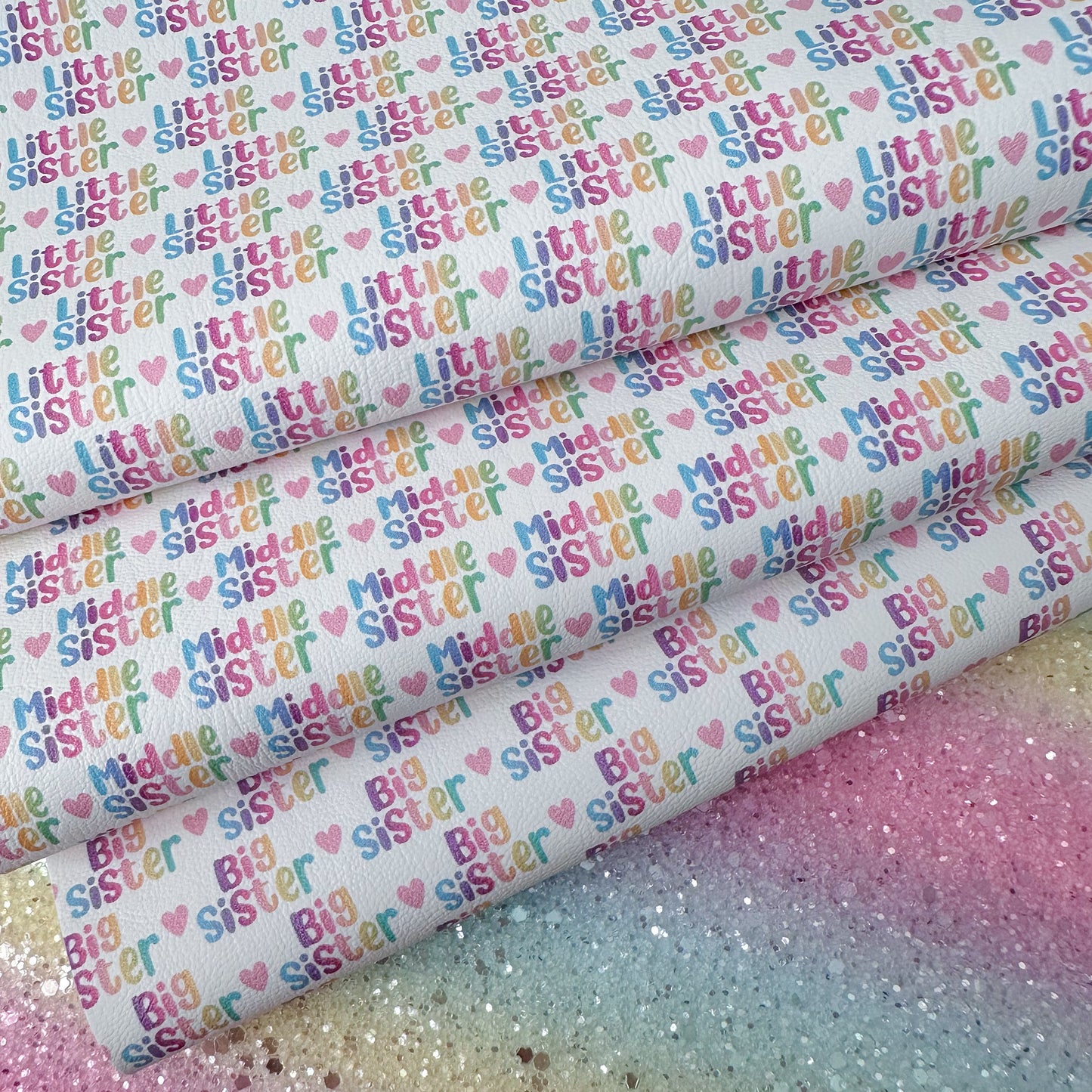 Sister Sister Rainbow Leatherette