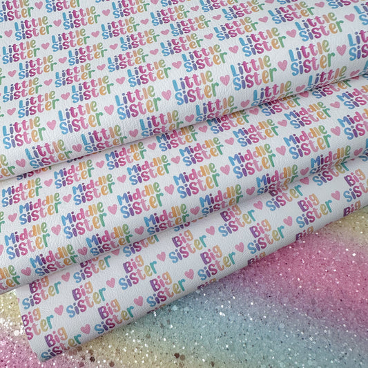 Sister Sister Rainbow Leatherette