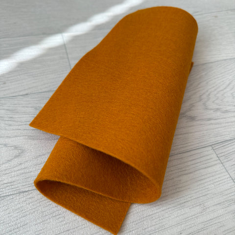 Burnt Orange 100% Merino Wool Felt