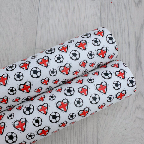 England Football Hearts Leatherette