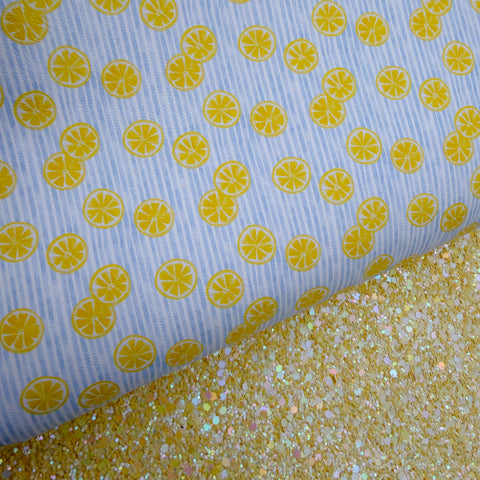 Duo Lemon Slices Glitter & Leather Sheets