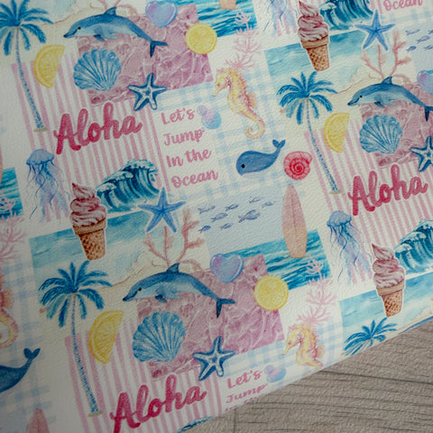 Pastel Ocean Dreams Leather Sheet