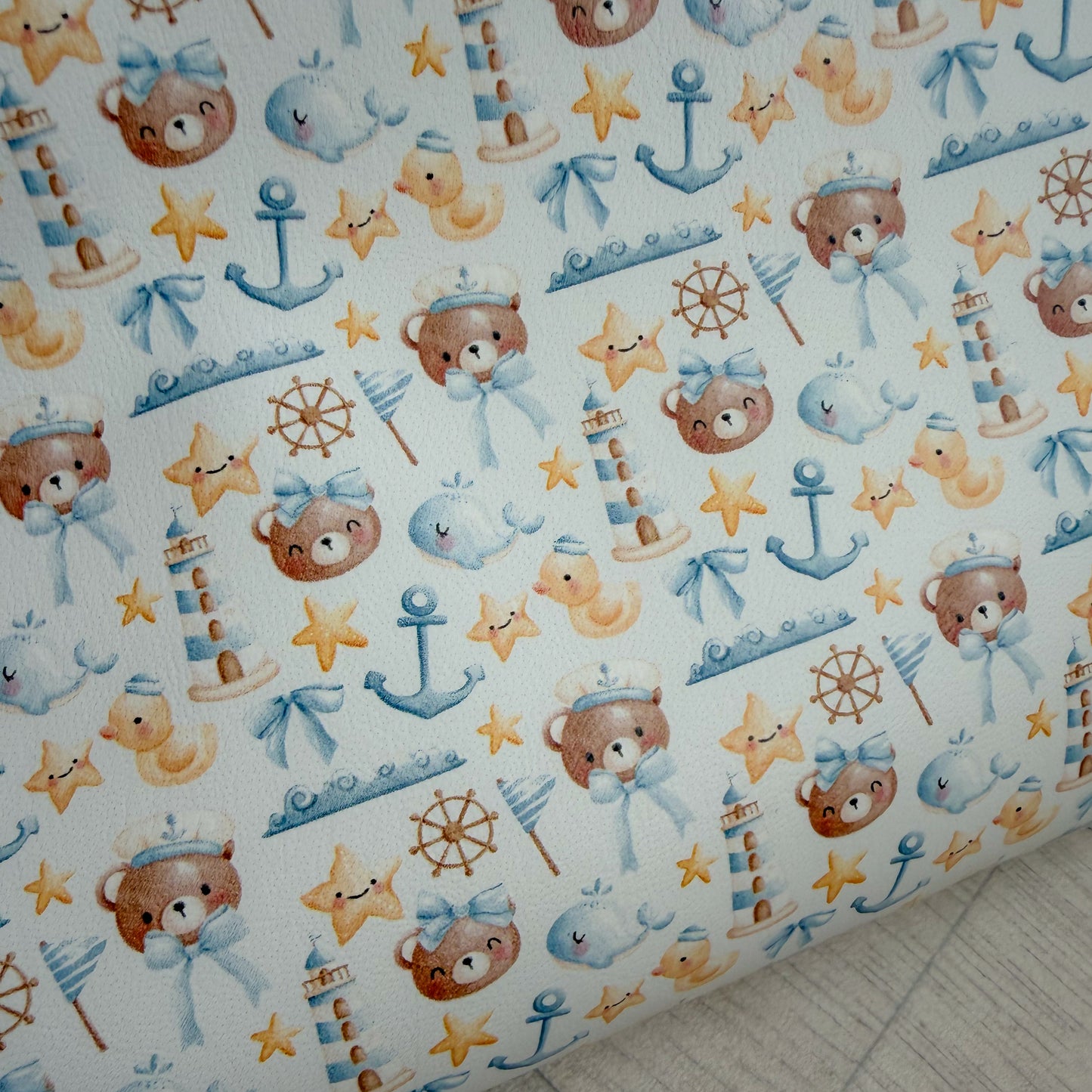 Sailor Bear Faux Leather Sheet