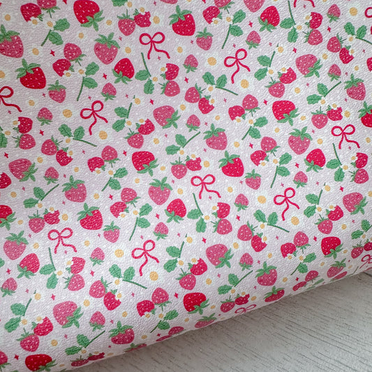 Fancy Strawberry Leatherette