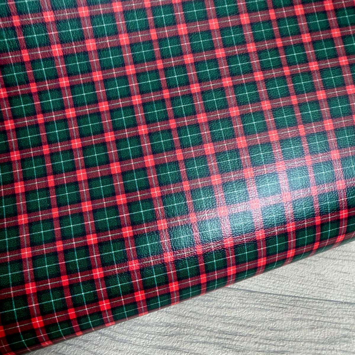 Traditional Tartan Faux Leather Sheet