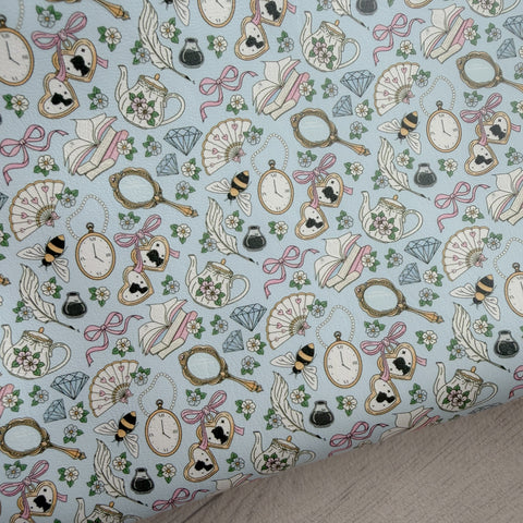 Spill The Tea Blue Leatherette