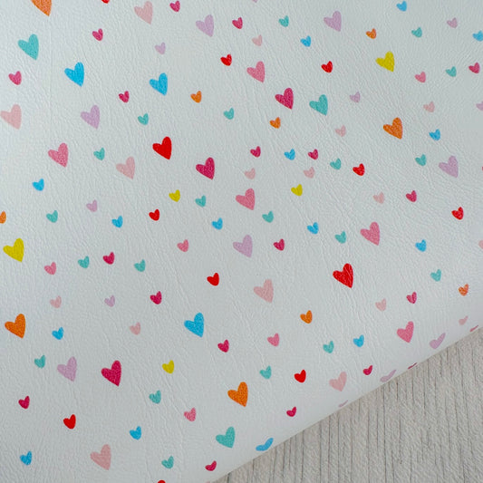 Rainbow Hearts Leatherette
