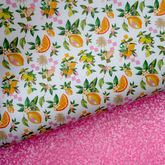 Duo Jazzy Lemons Glitter & Leather Sheets