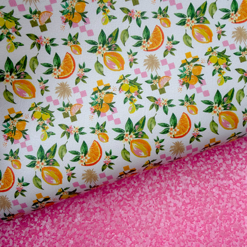 Duo Jazzy Lemons Glitter & Leather Sheets