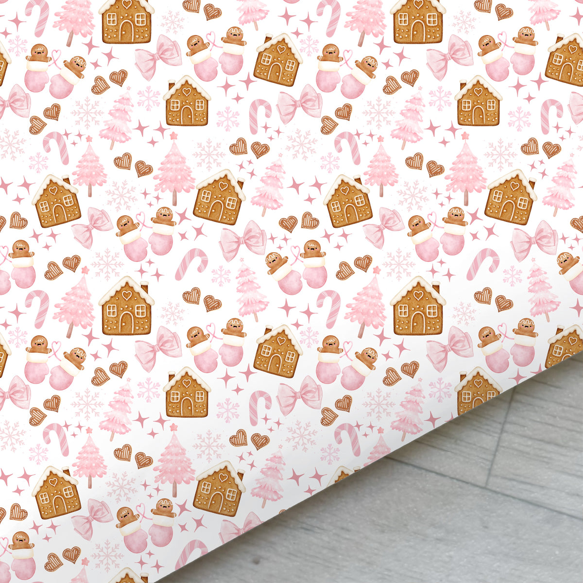 Gingerbread Mittens Faux Leather Sheet