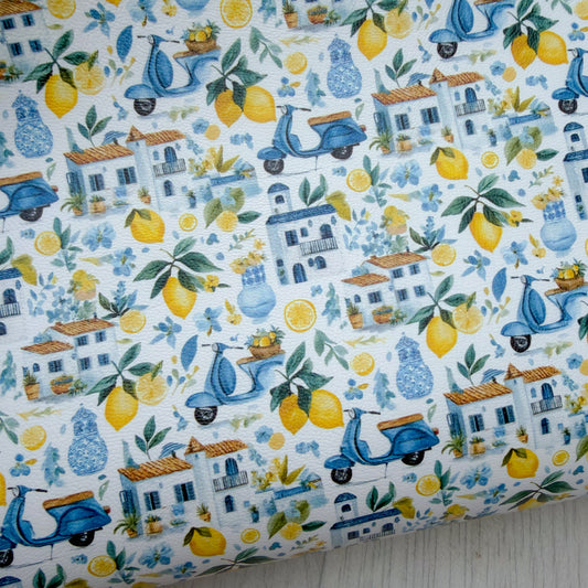 Sicilian Lemons Faux Leather Sheet