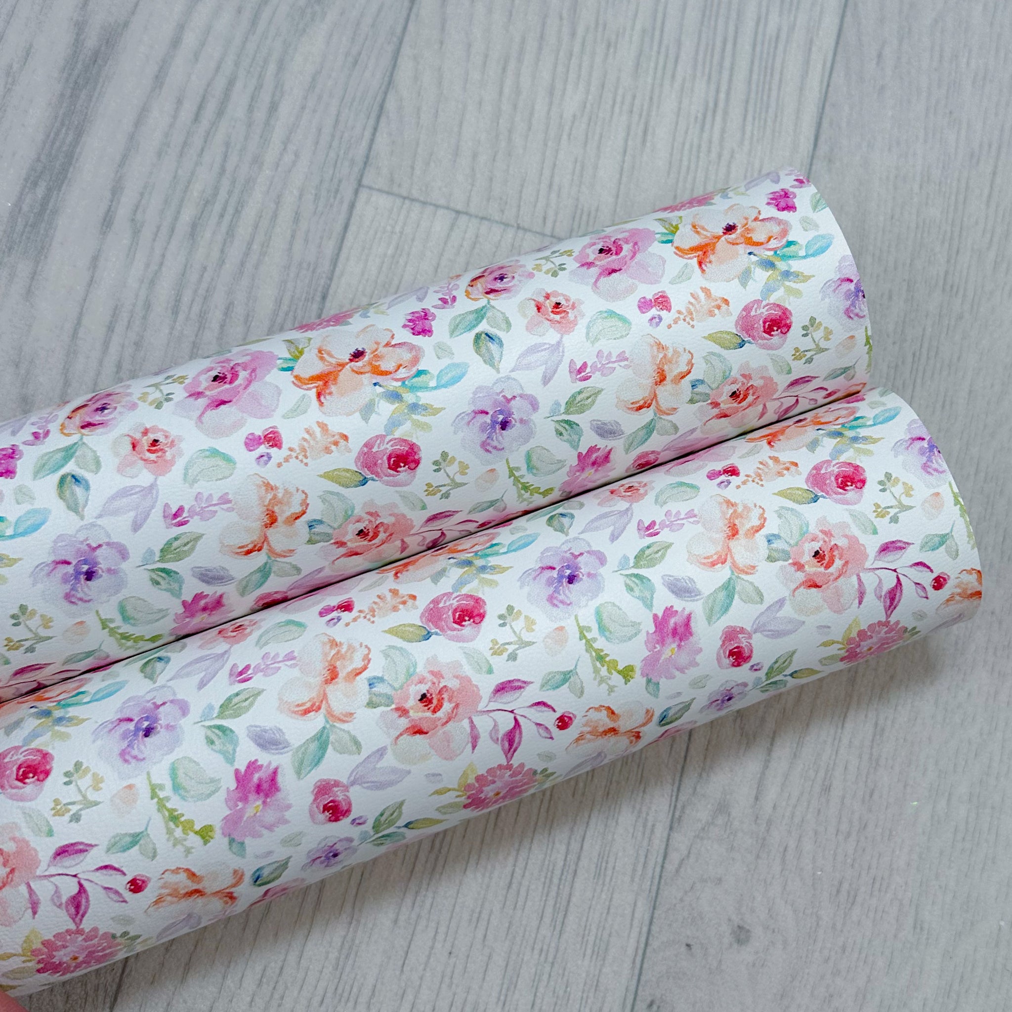 Bright Floral Leatherette